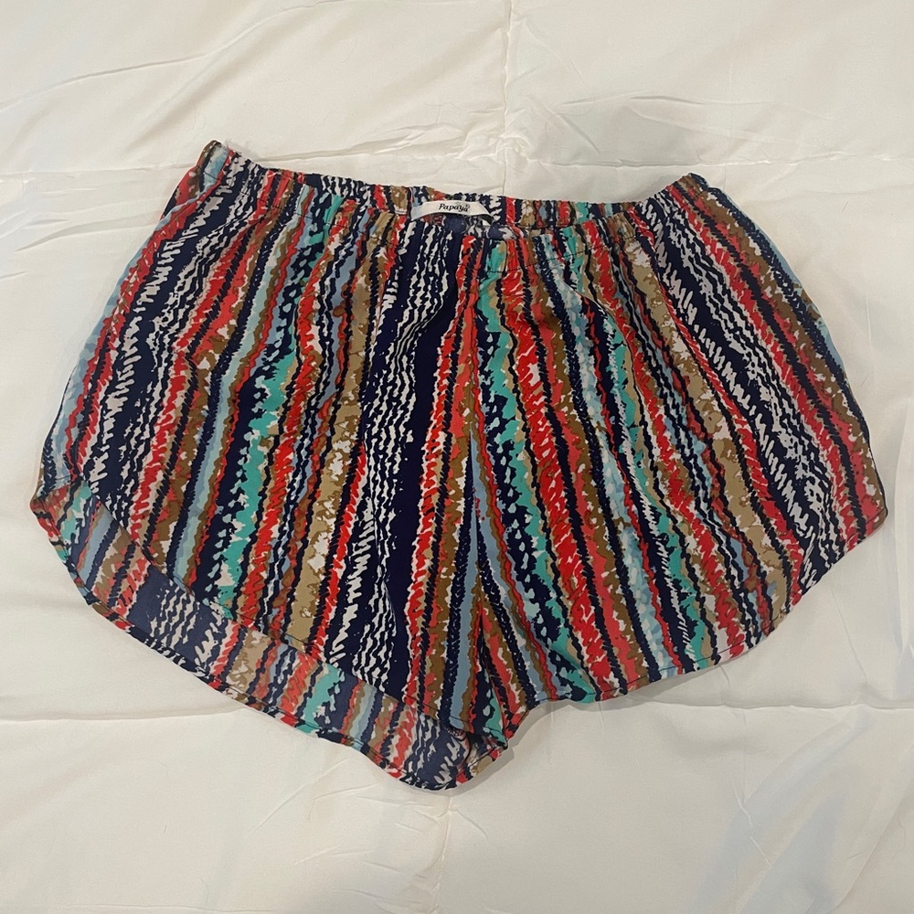 Women’s multicolor casual shorts, barely worn.